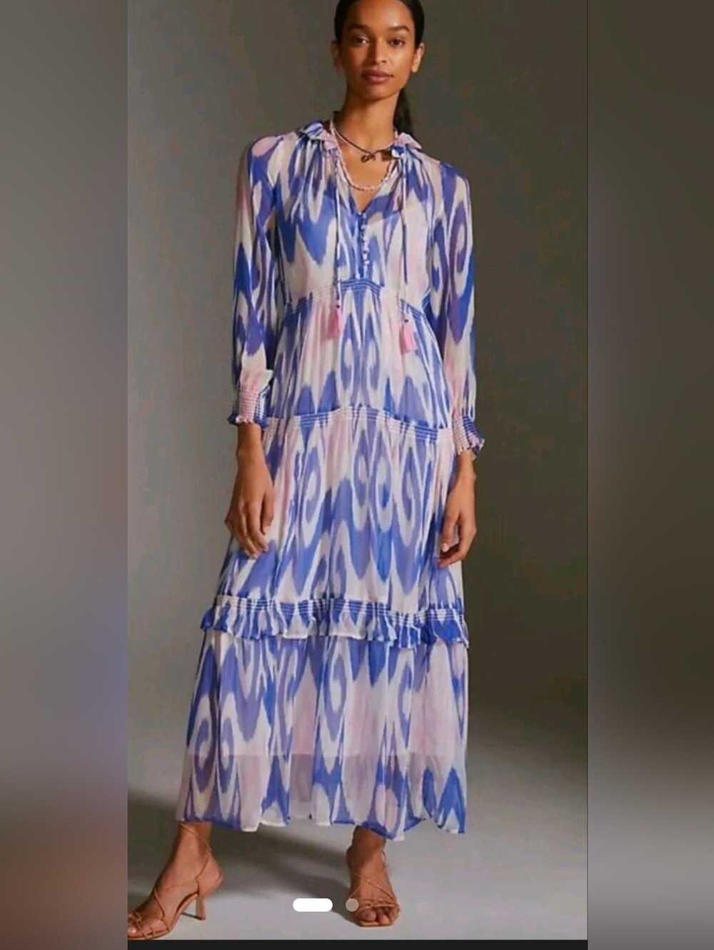 Anthropologie Marais Printed Chiffon Dress XS NWOT